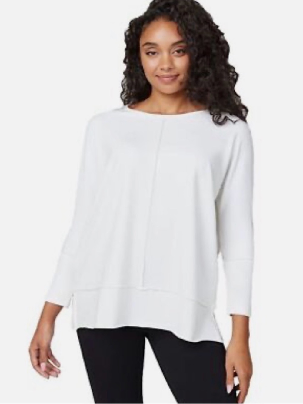 SPANX Perfect Length Dolman 3/4 Sleeve Comfy Sweatshirt Top